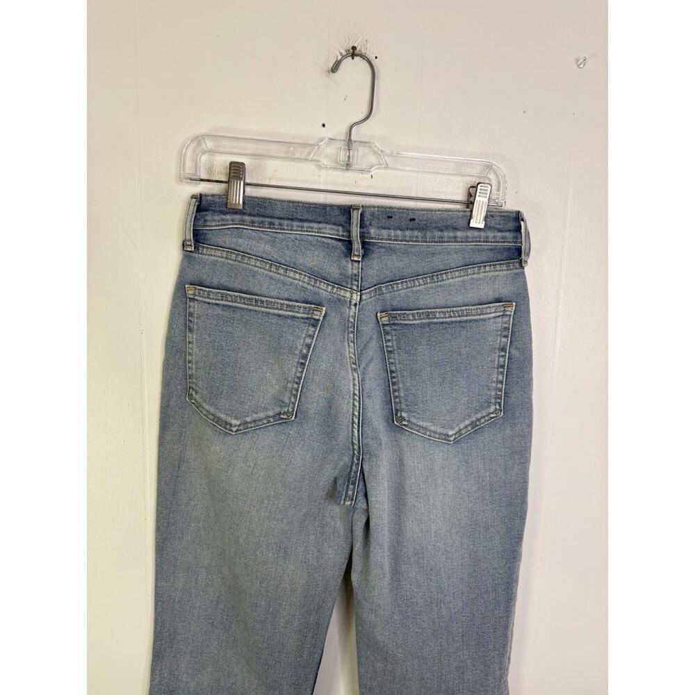 Gap Jeans Womens 28 6 70s High Rise Flare Ripped Knee Light Wash Boho Hippie - Picture 4 of 10